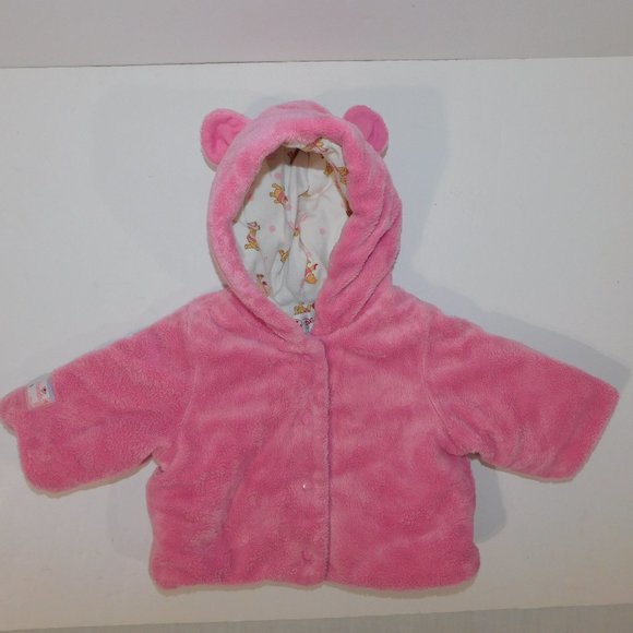 Disney Store Winnie the Pooh Little Friends 3-6 Months Pink Bear Fleece Jacket - Picture 1 of 9